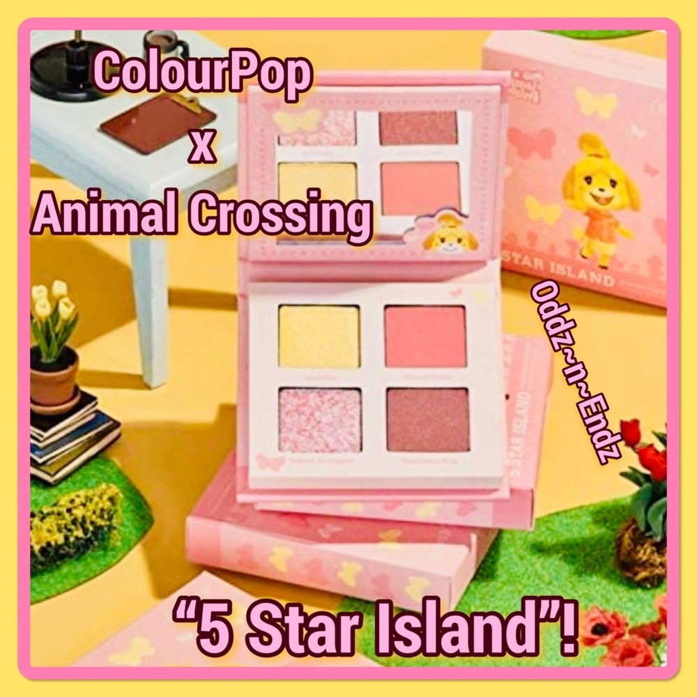 SOLD!❌FINAL PRICE!/ColourPop x Animal Crossing”5 Star Island” Palette/LIMITED ED